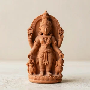 Terracotta-Patina Divine Lakshmi Idol